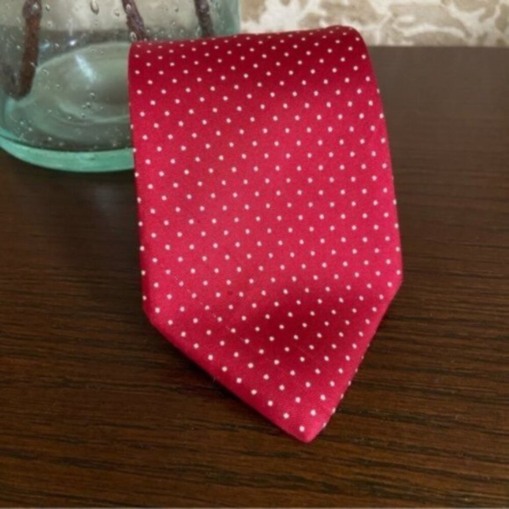 Vtg Mario Valentino Men's Red Silk Tie